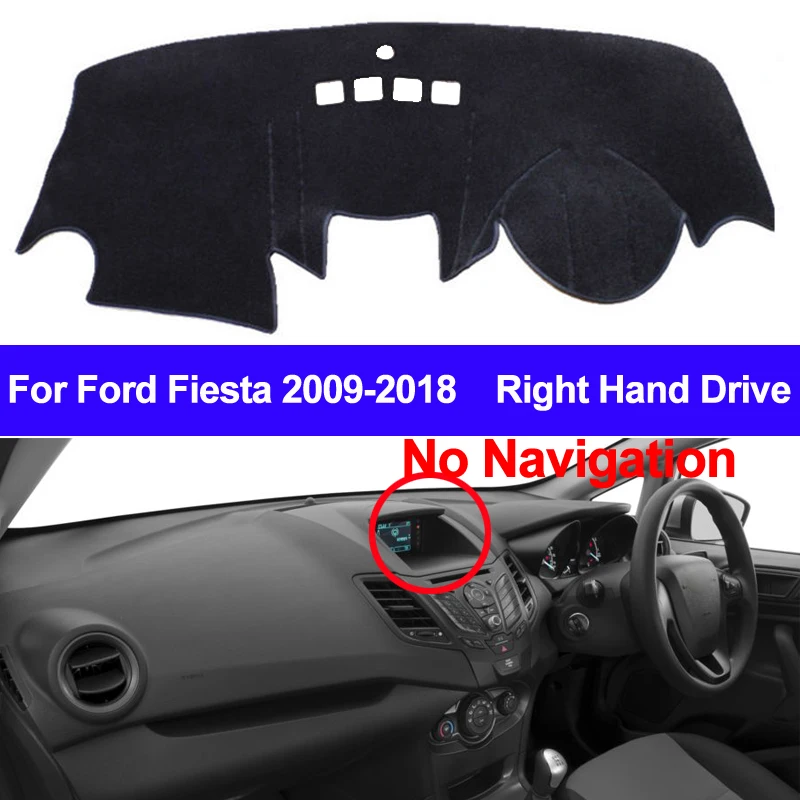 

TAIJS For Ford Fiesta 2009-2011 2012 2013 2014 2015 2016 Car Dashboard Cover Dash Mat Non-slip Sun Shade Pad Carpet Dash Board