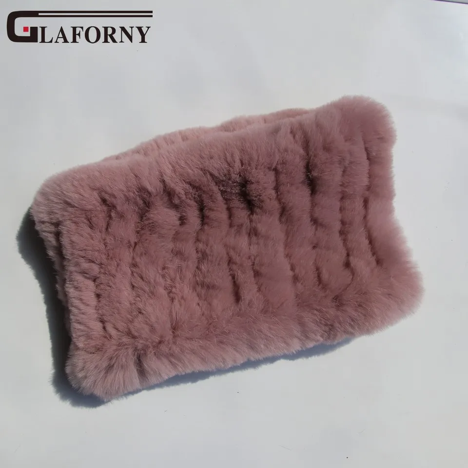 Glaforny, вязаный шарф из кроличьего меха, кольцо,, настоящий кролик рекс, повязки для волос, женская зимняя мода, меховое ожерелье, 35 цветов