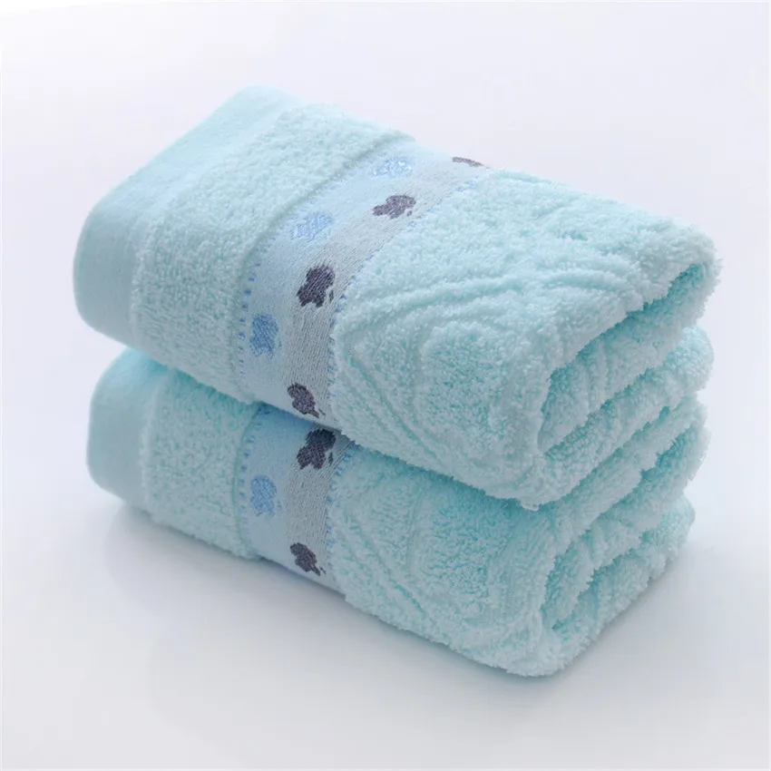 

2pcs 100% Cotton 33*72cm Terry Face towel Soft Absorbent Romatic Lovers Towel Gift Bath Accesory towels bathroom