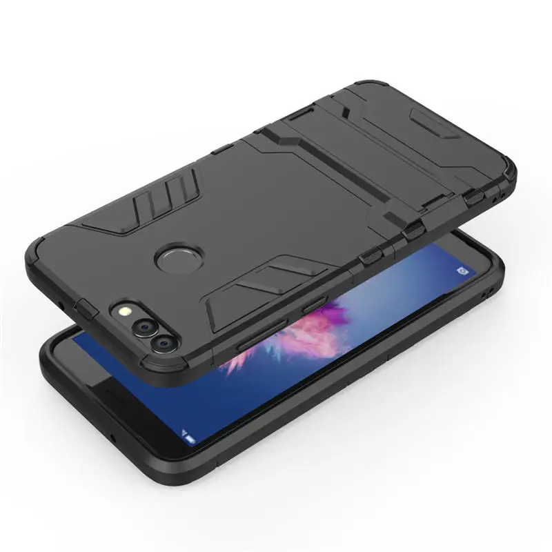Для Huawei P Smart Case 5 65 роскошный армированный Гибридный Силиконовый + жесткий чехол