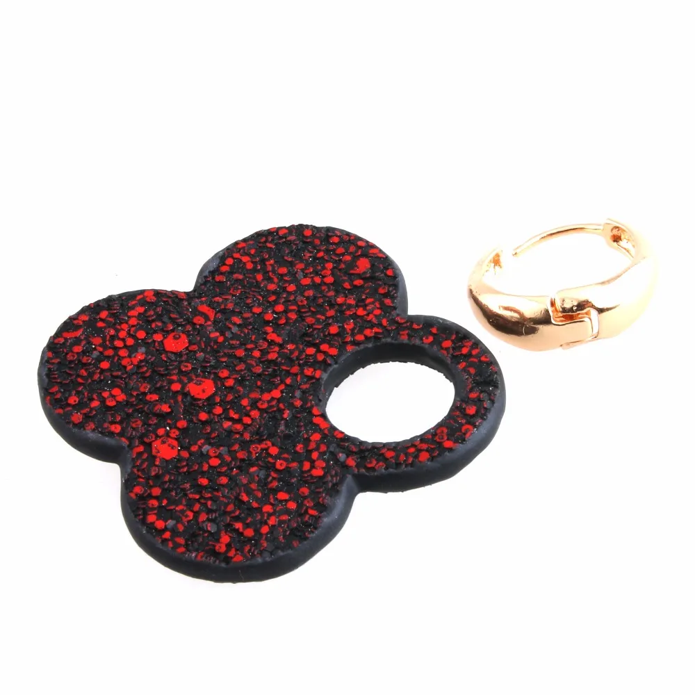 Висячие большие серьги с каплями воды кожаные длинные леопардовым принтом Oorbellen