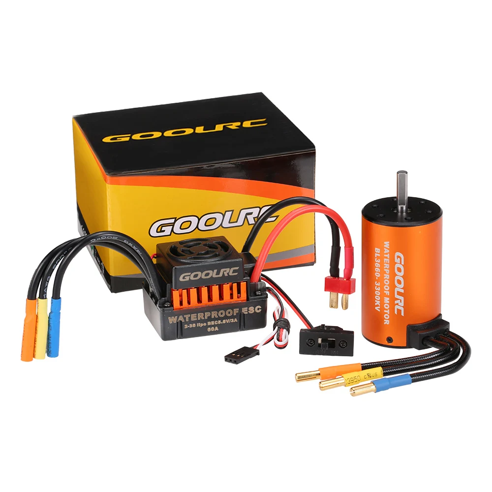 GoolRC обновление водонепроницаемый 3660 3300KV бесщеточный двигатель с 60A ESC