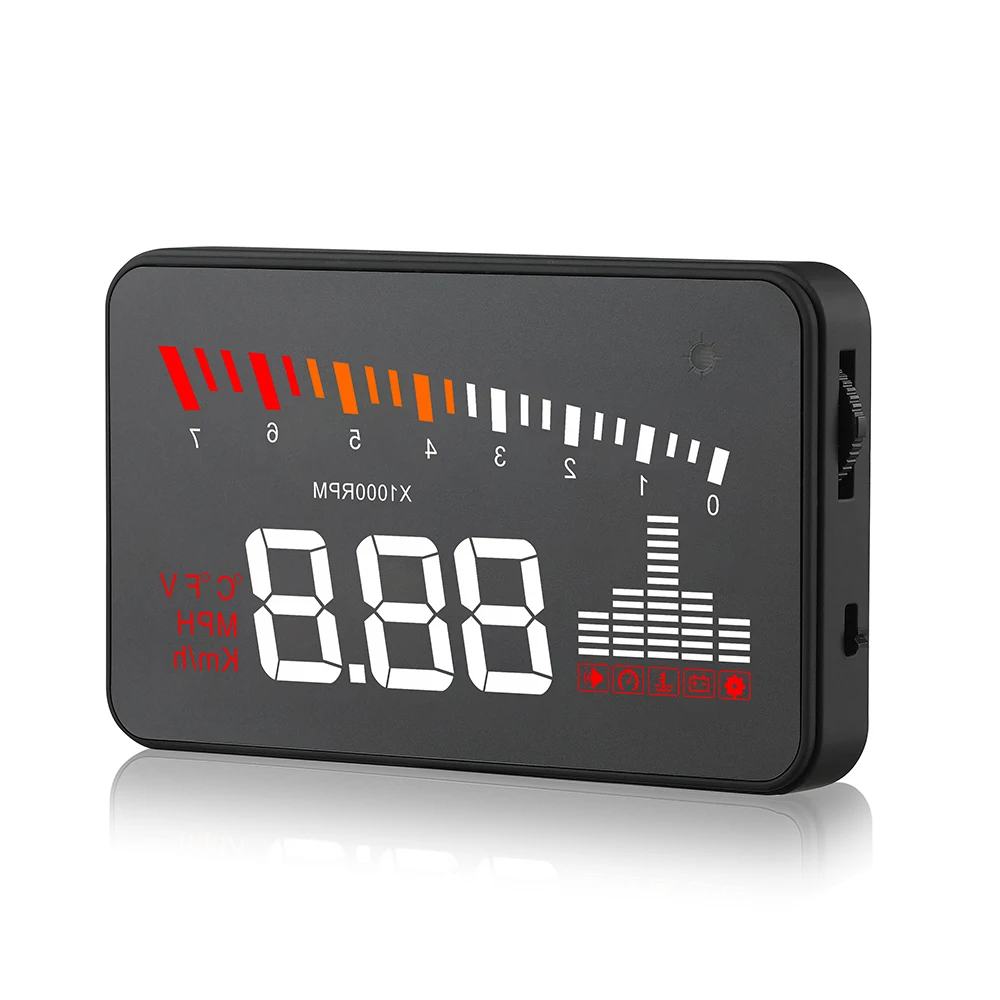 Автомобильный дисплей на лобовое стекло X5 OBD2 3 дюйма спидометр температуры воды