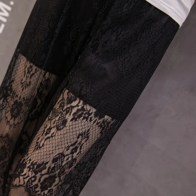 2018 bloomers women summer loose lace pants harlan nine points foot height trousers slacks hollow out thin sunscreen | Женская одежда