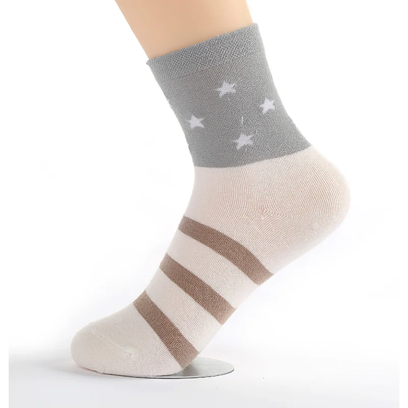 5 пар носков для женщин модные повседневные полосатые простые милые дышащие
