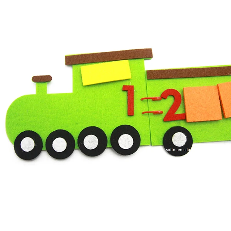 DIY мини-поезд математические игрушки дошкольное обучение Монтессори помощь