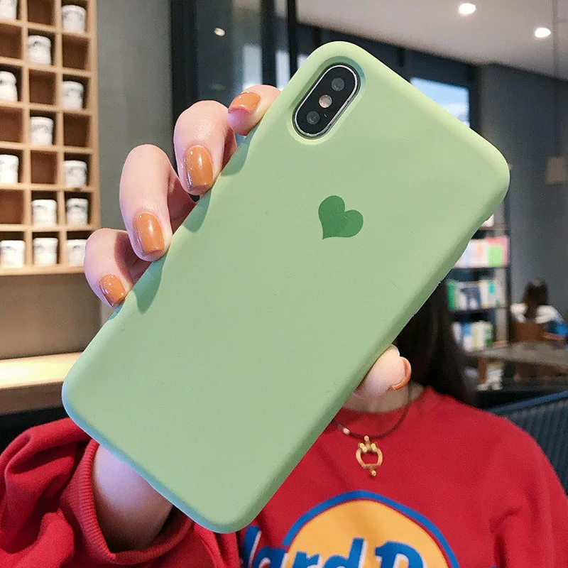 Качественный мягкий чехол с сердечками для iphone XR 7 8 Plus XS MAX X 10 6 6S модный
