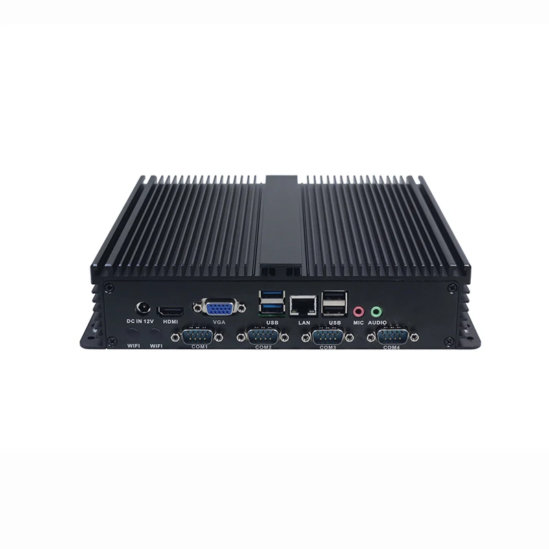 Безвентиляторный промышленный Celeron J1900 мини-компьютер с 4 * COM Mini PC для киоск