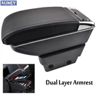 Центральный подлокотник для хранения, двухслойный подлокотник 2014-2017 для Skoda Octavia A7 5E 2015 2016