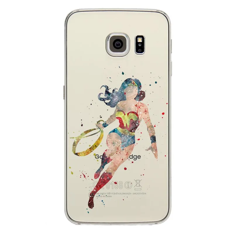Супер чехлы для телефонов DC Comics Wonder Woman Прозрачный чехол Samsung A3 A5 J1 J5 J7 2015 2016 2017
