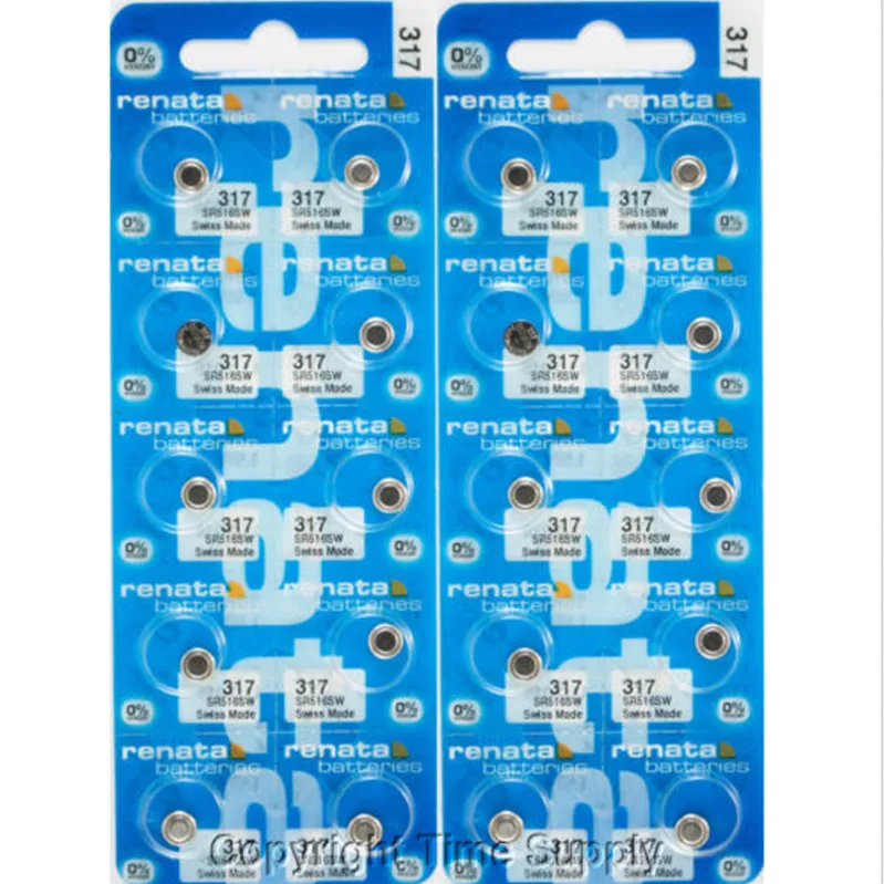 10 шт./лот Новый брендовый Renata долговечный 317 SR516SW SR62 D317 V317 часы батарейный блок