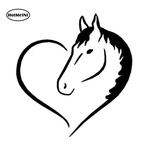 HotMeiNi Love Horse Heart виниловая наклейка автомобильная авто украшение автомобильный