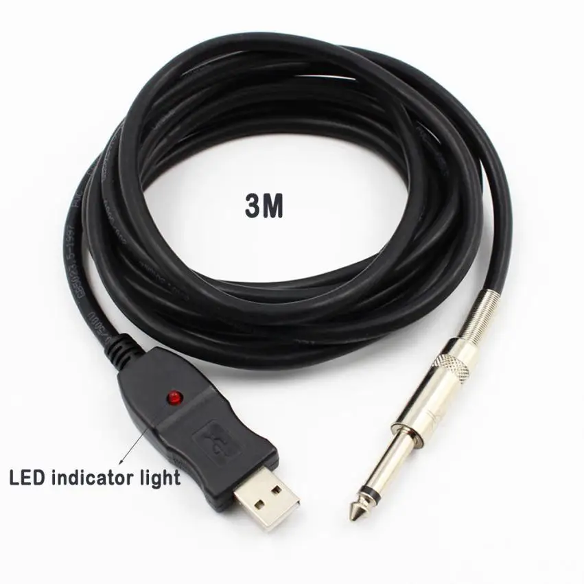 PC Твердый чехол для переноски USB кабель Гитарный Интерфейс мужчина к 6 35 мм 1/4