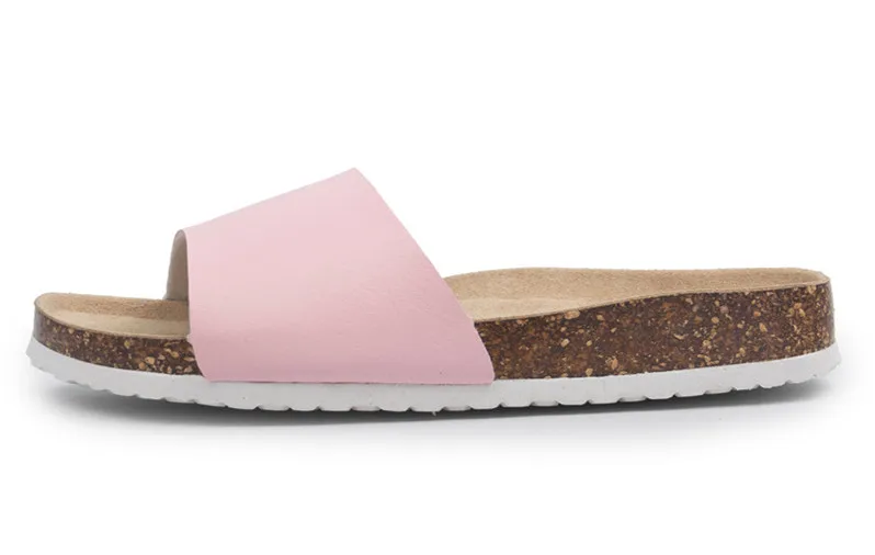 New style Summer Cork Slipper Sandals Women Casual Beach Solid Color Flip Flops Slides Shoe Flat with Plus Size