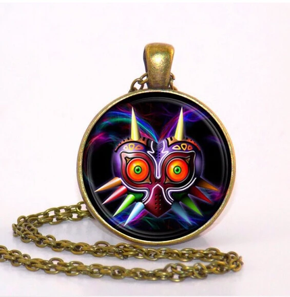 Новинка 2017 легенда о Зельде Ювелирное Украшение мажор маска кулон цветное стекло