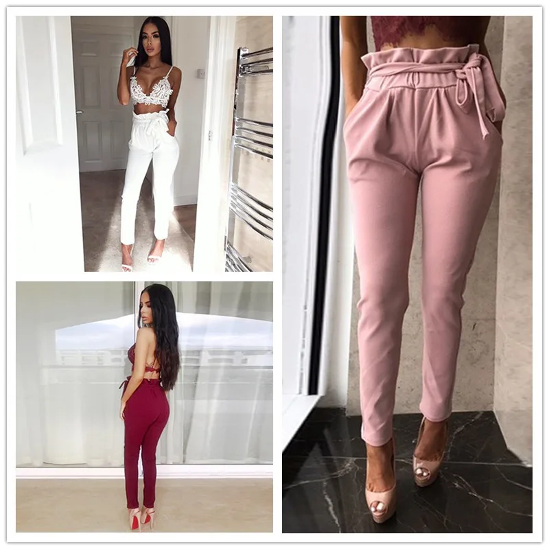 Женские брюки с завышенной талией и эластичным поясом 7 цветов|high waist harem|high harem