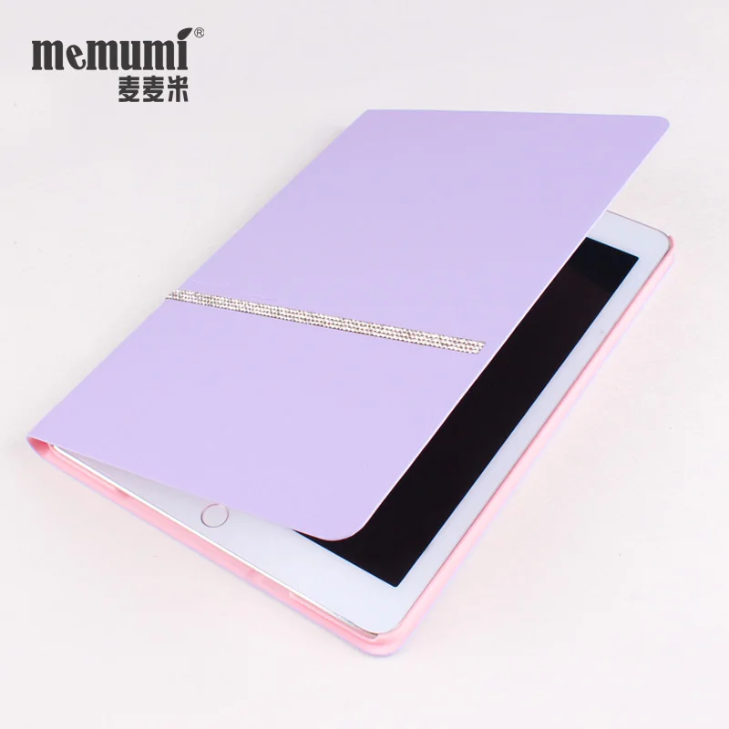 Memumi Защитная Крышка Чехол Для iPad Air 2 Телячья Кожа Кристалл для 6 С Автовключение