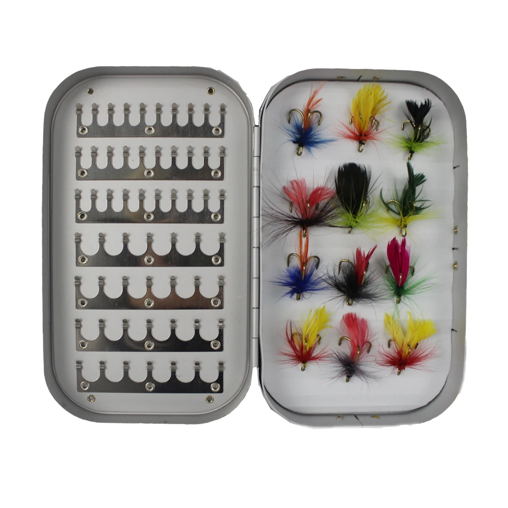 Fly Box новая многофункциональная алюминиевая 10 отсеков лист Прозрачная крышка