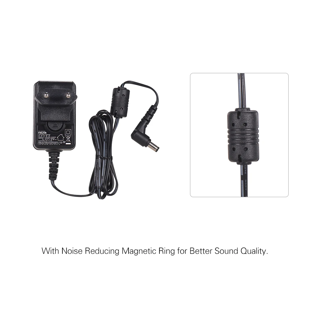 9V AC/DC Electric Guitar Pedal Power Adapter Corded Supply Charger for Amplifier with Noise Reducing Magnetic Ring | Спорт и