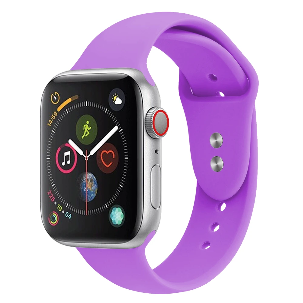 Мягкий силиконовый сменный спортивный ремешок для 38 мм 42 Apple Watch Series 1 2 3 4 браслет