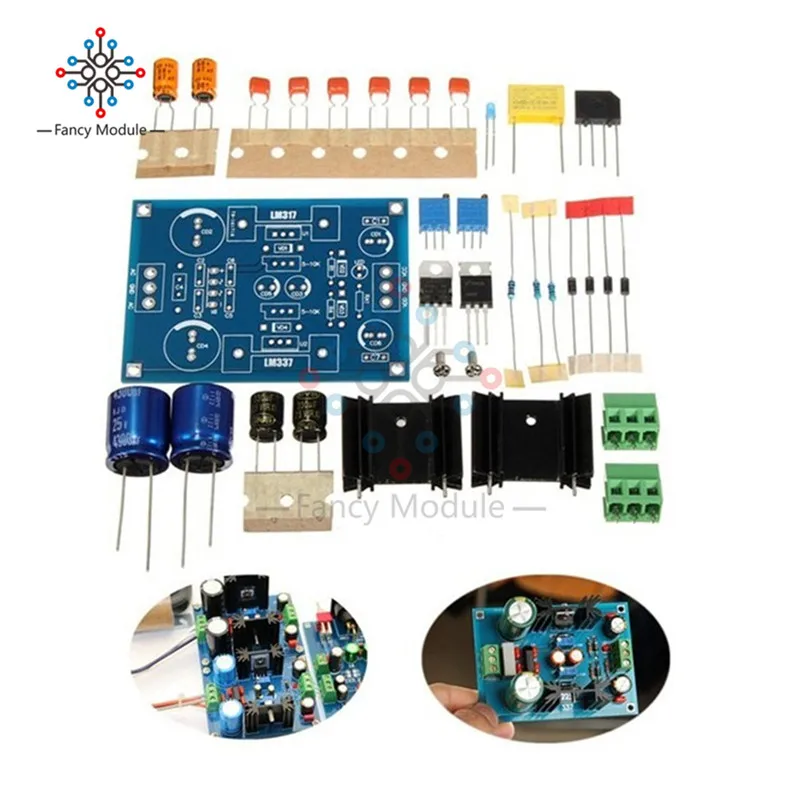 Модуль питания LM317 LM337 с регулируемой фильтрацией регулятор напряжения