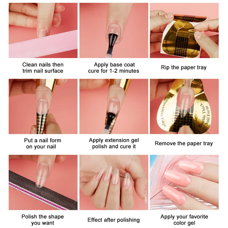 MIZHSE 10 мл акриловый полигелевый удлиняющий гель для быстрого строительства Гель-лак для дизайна ногтей маникюр наращивание ногтей Гибридный праймер базовый гель