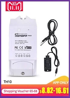 Sonoff TH10 переключатель+ водонепроницаемый датчик температуры+ неводонепроницаемый датчик температуры влажности Зонд умный модуль