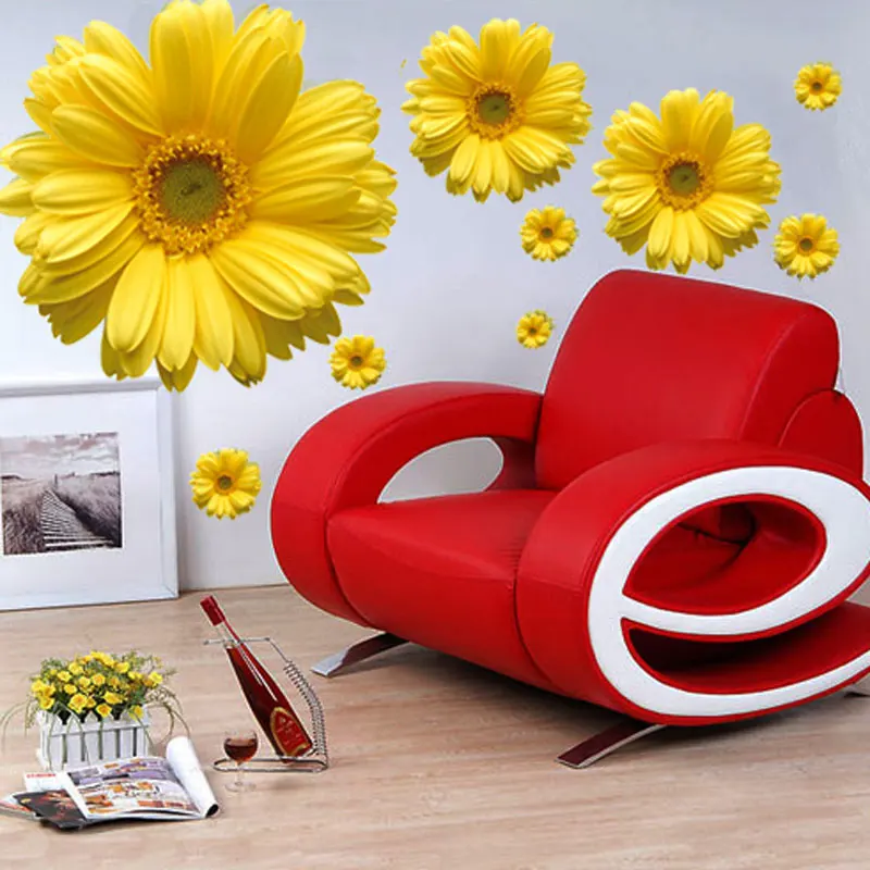 Бесплатная доставка 1 комплект желтые цветы декоративные комбинированные