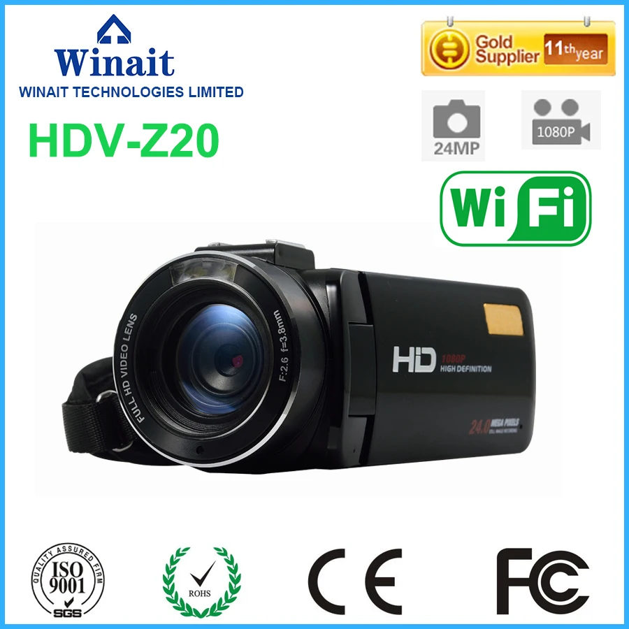 Видеокамера full hd 1080p 16x с оптическим зумом 24 МП 64 ГБ карта памяти Wi Fi цифровая