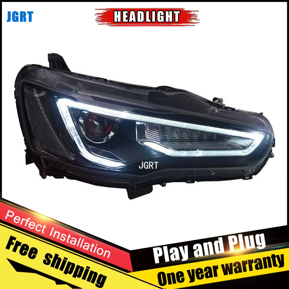 

Car Style LED headlights for Mitsubishi Lancer-ex 2009-2016 for Lancer head lamp LED Lens Double Beam H7 HID Xenon bi xenon lens