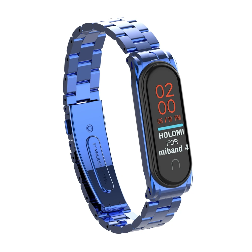 Металлический ремешок для mi Band 4 3 ремешок Xiao mi браслет из нержавеющей стали mi Band 3 4 ремешок для mi Band 4 3 браслеты Pulseira