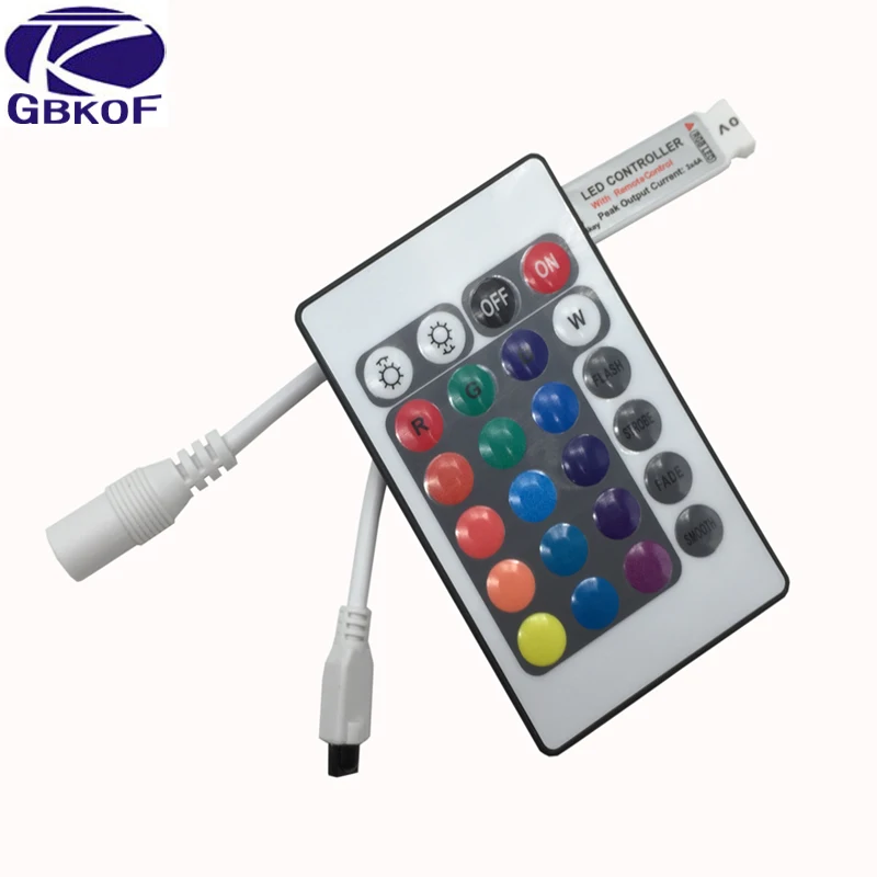 DC 12 V Мини 24key пульт дистанционного управления IR RGB/RGBW Светодиодные ленты