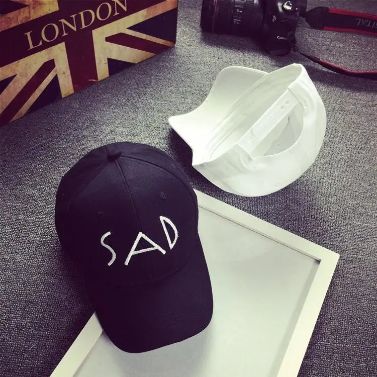 Chav &amp GRЕ бейсболка SAD Письмо Snapback шляпа шлем для папы Кости Gorras Повседневная
