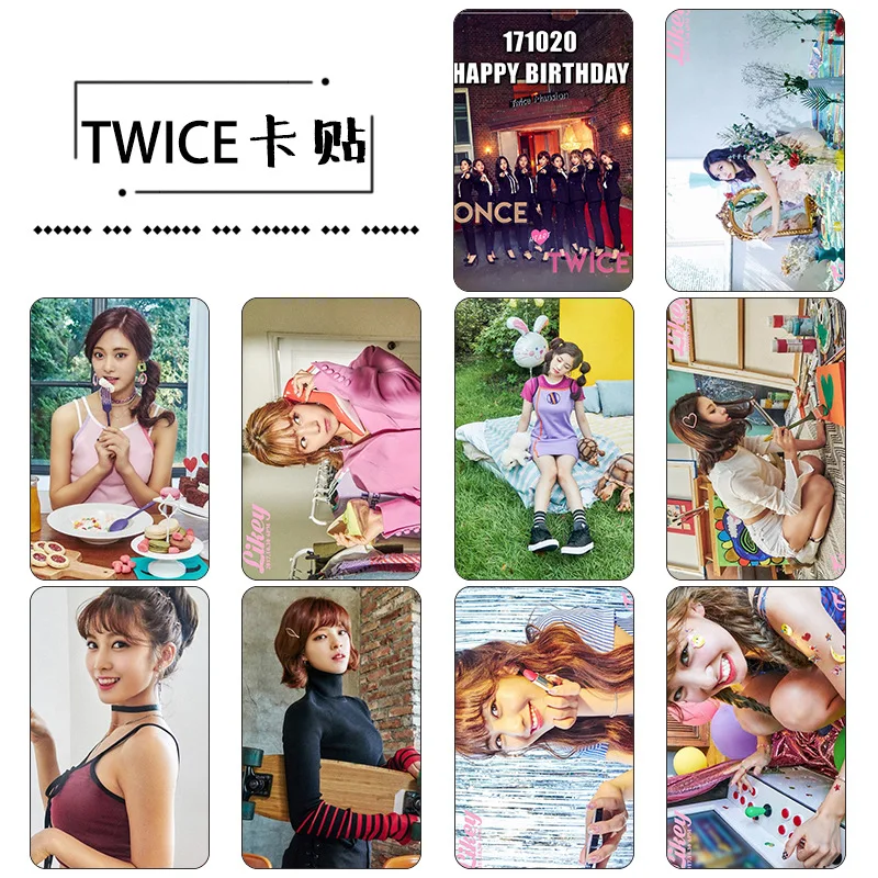 

[MYKPOP]TWICE Photo Album Crystal Sticker KPOP Items 10pcs/set SA18052001