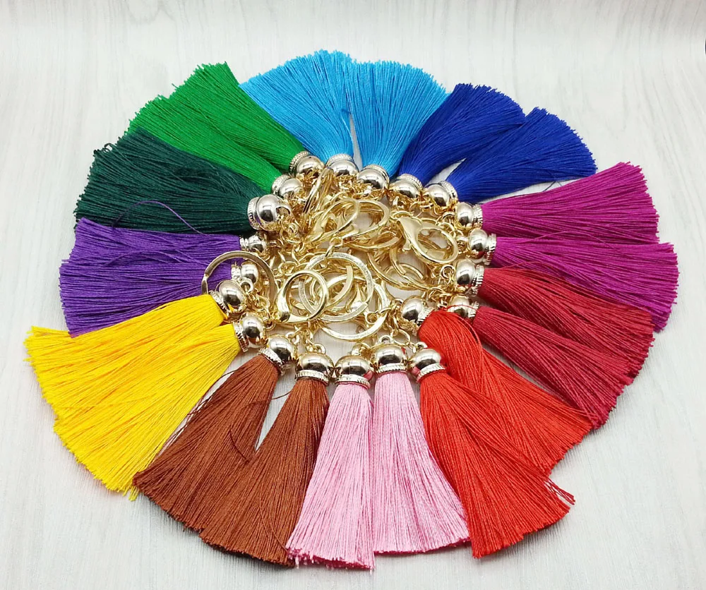 Новинка шелковая искусственная Милая брелок для автомобиля-шелковая женская