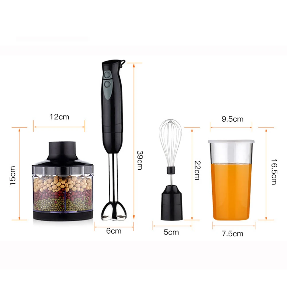 

Multifunctional Blender Stainless Steel Hand Blender 450W High Power Electric Meat Mixer Egg Beater Food Cooking Tools