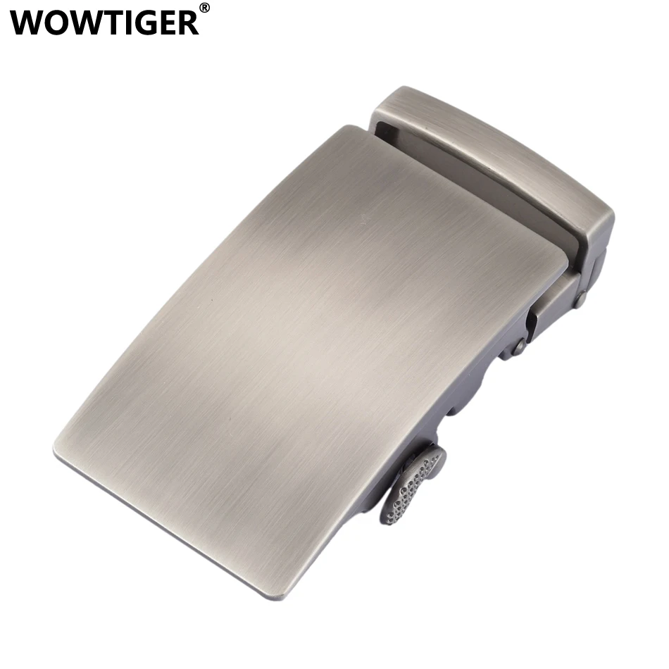 WOWTIGER Fashion Designer Belts High quality alloy buckle for Not belt body Sliding Buckle Ratchet Luxury Men Automatic buckle