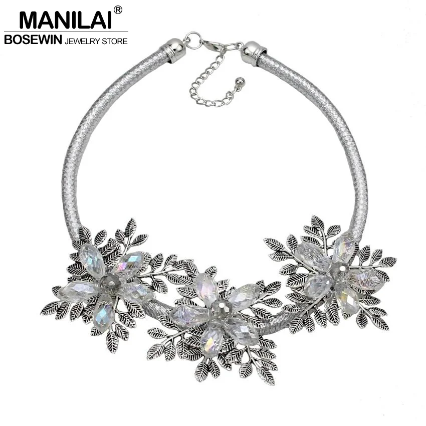 MANILAI богемное Винтажное колье ожерелье s для женщин металлические листья