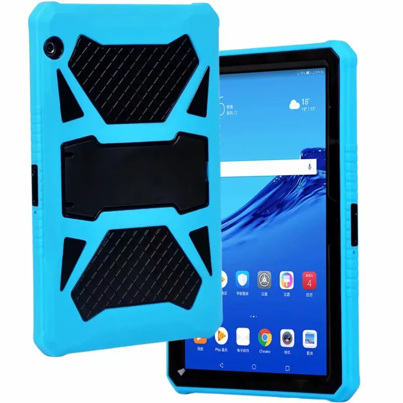 Чехол из поликарбоната для huawei MediaPad T5 10 10," Чехол, сверхмощная броня, противоударный силиконовый чехол для huawei T5 10 AGS2-W09/L09/L03/W19 чехол+ подставка для ручек