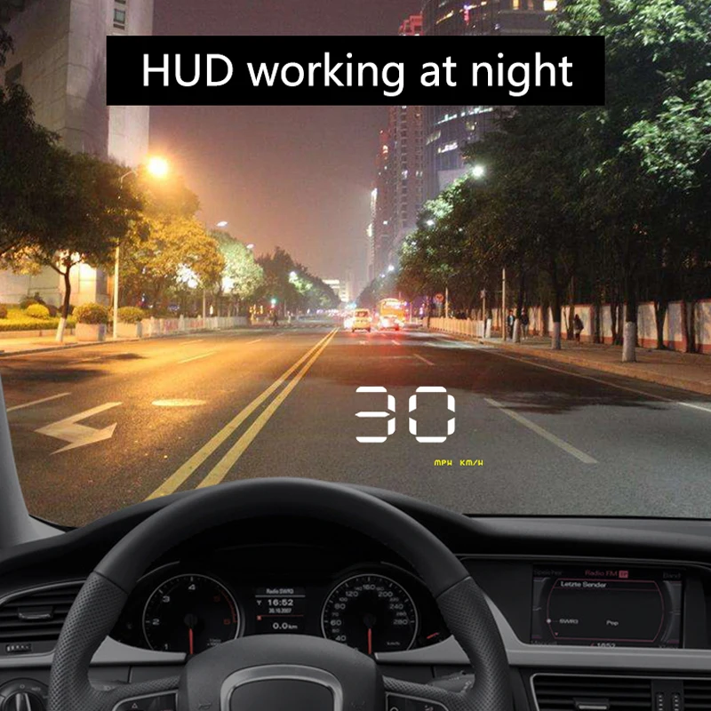 Автомобильный проекционный дисплей на лобовое стекло A1000 3 5 дюйма OBD2 II EUOBD