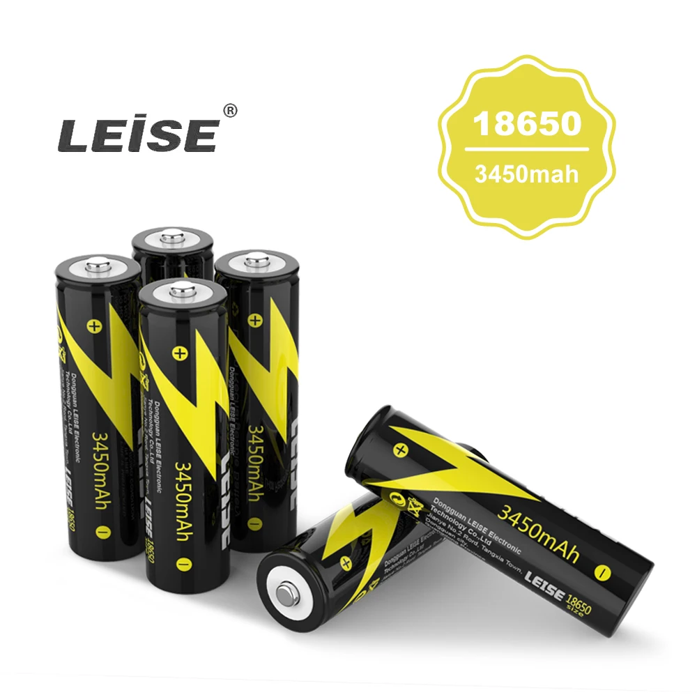 Leise 10 шт. 3450 мАч 18650 литий-ионная аккумуляторная батарея 18650 3,7 в для фонарика/фар прочный безопасный эффективный