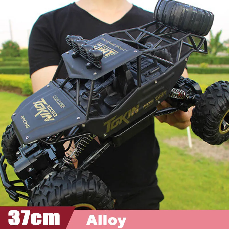 Новые 1:12 4WD RC автомобили обновленная версия 2,4G радиоуправляемые игрушечные машинки RC багги высокоскоростные грузовики внедорожные Грузовики Игрушки для детей - Цвет: 37cm black