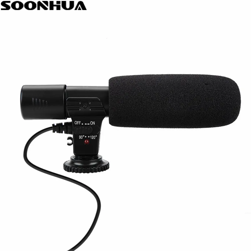 Портативный конденсаторный микрофон SOONHUA с разъемом 3 5 мм для записи камер Canon Nikon