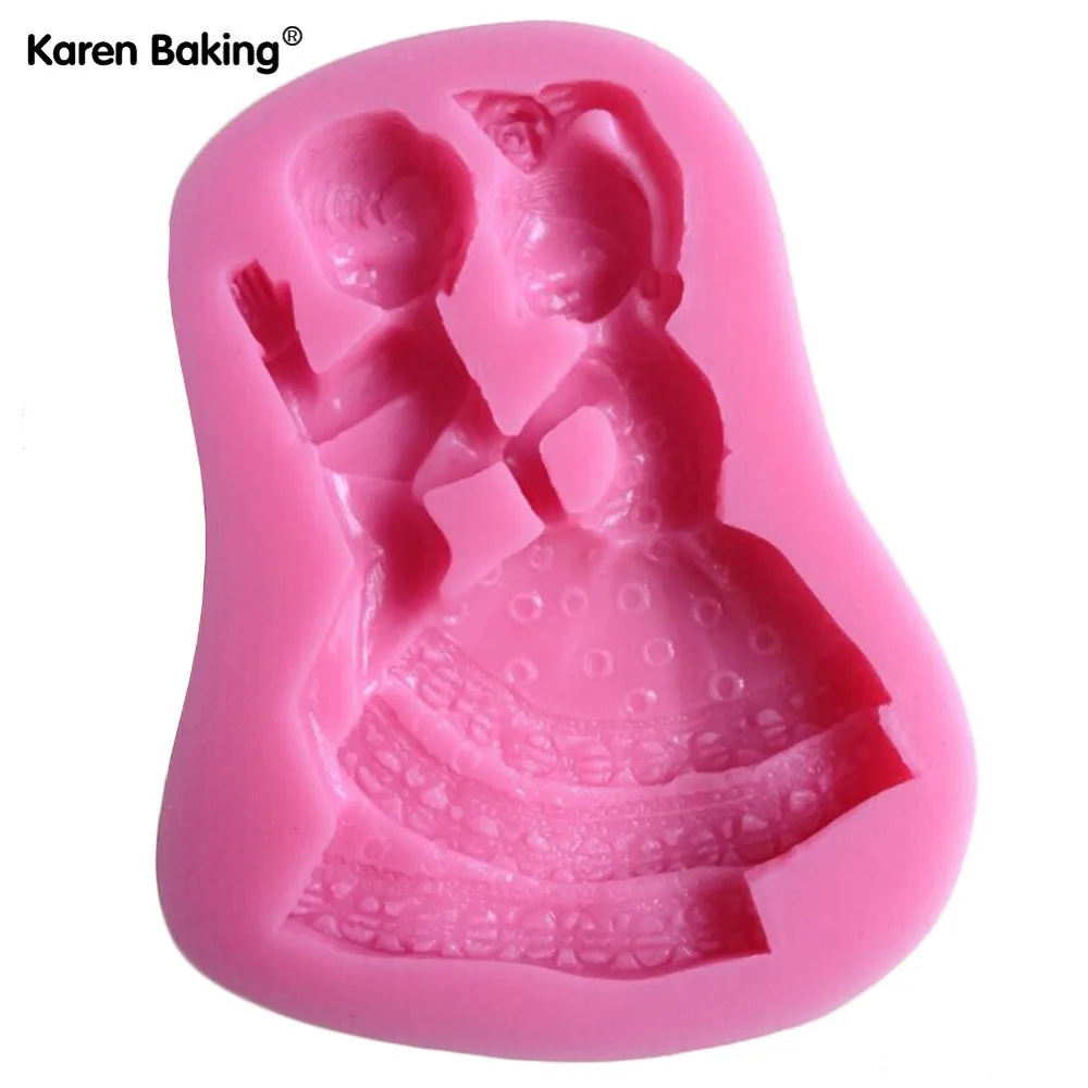 Сладкий Счастливая Свадьба Силиконовые Формы Торта Мыло Плесень Rtv Силиконовой