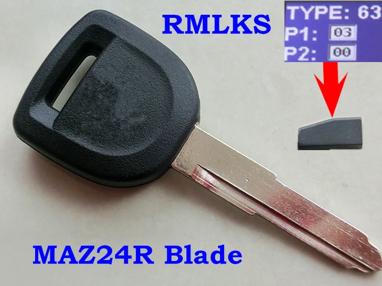 RMLKS транспондер для ключей 4D63 40Bit ID83 чип MAZ24R лезвие подходит Mazda 3 6 5 4 |miata|miata mx-5 |