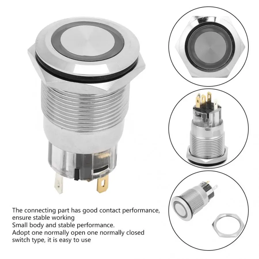 40 шт автоматический сброс плоская кольцевая головка со светом никелированная