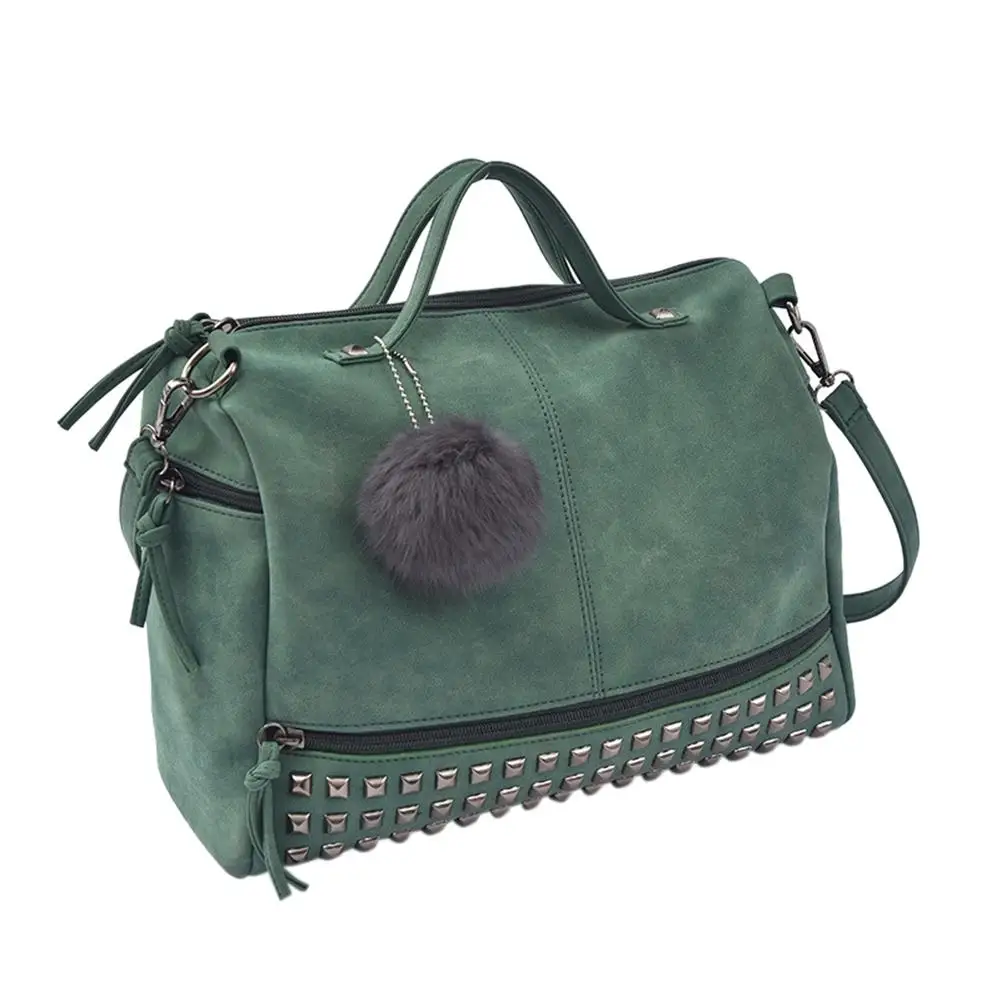 Banabanma женская уличная сумка из искусственной кожи на одно плечо с помпоном и