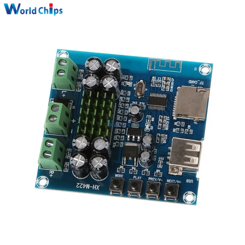 XH M422 TPA3116D2 50W + Bluetooth 4 0 модуль платы усилителя с U диском TF картой|Интегральные
