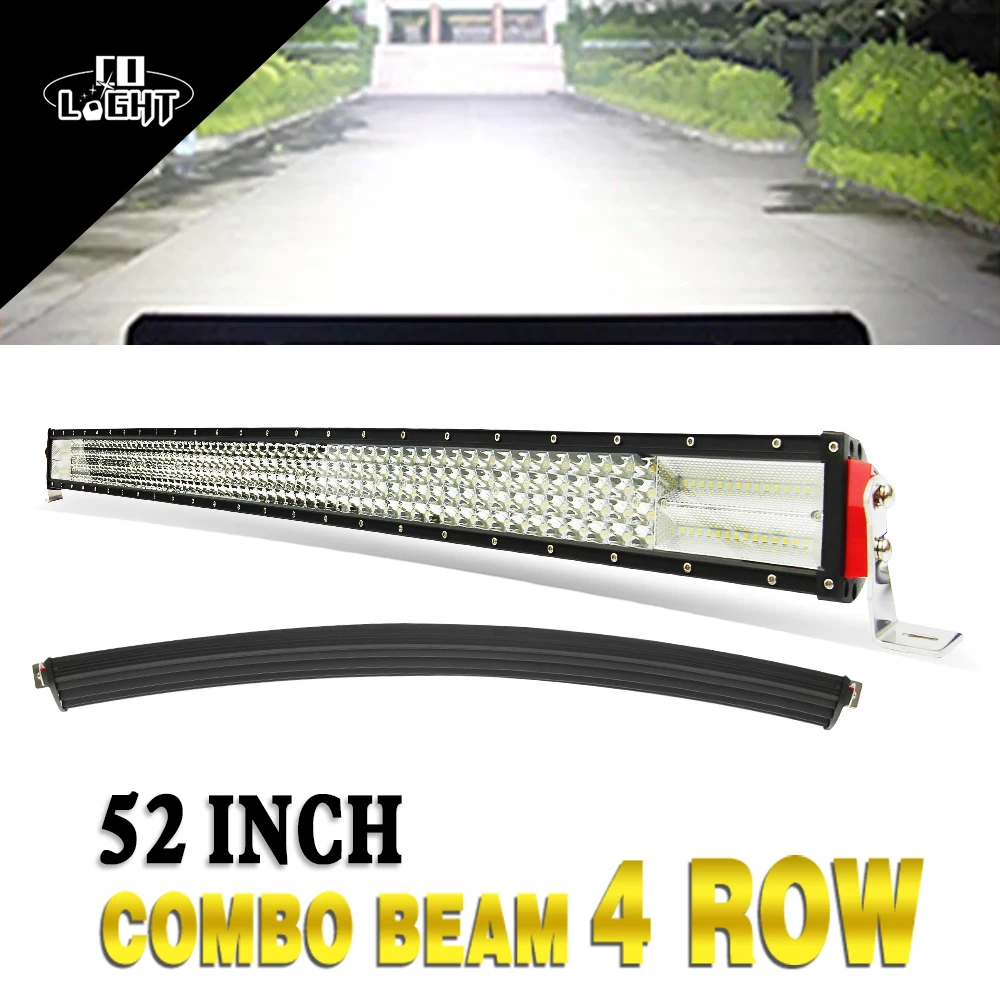 Изогнутая Светодиодная панель CO LIGHT 8D 52 дюйма 924 Вт 12 В 24 рабочий свет комбо