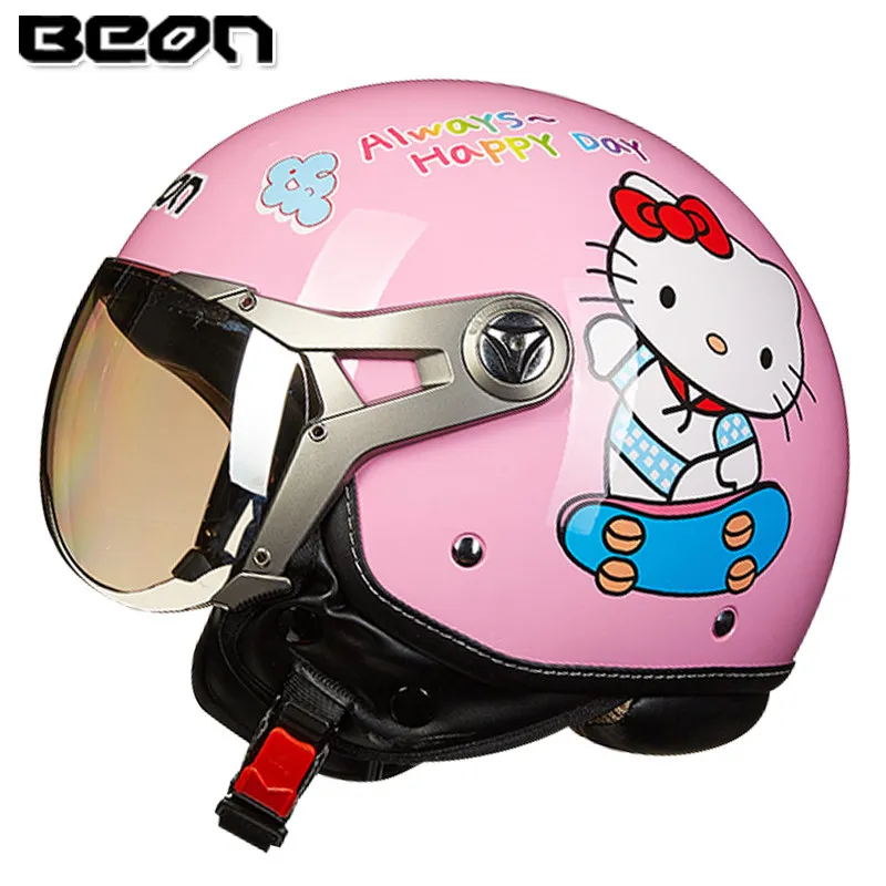 BEON B-100 винтажный мотоциклетный шлем скутер Ретро стиль открытое лицо vespa casco capacete
